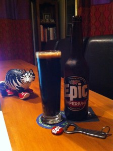 My original B Kliban Fat Cat ceramic money box takes an interest in the beer