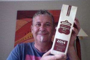 Old Bloke with Ale in a carton