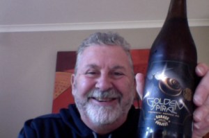 It's me waving a beer!